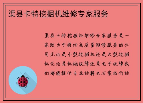 渠县卡特挖掘机维修专家服务